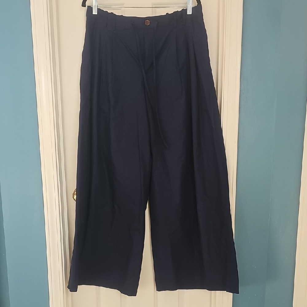 Lands' End Women's Navy Wide-Leg Pants
